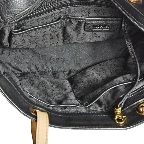 MICHAEL KORS Genuine‎ Pebble Leather Tote Bag Baguette Large Purse *READ - Picture 6 of 16